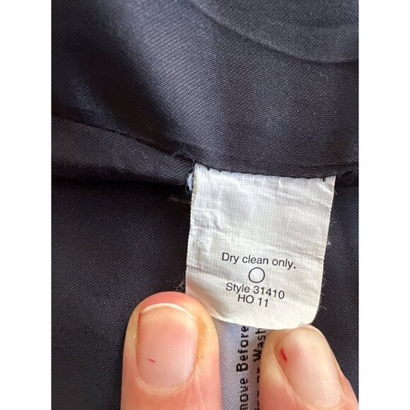 J.Crew Navy Blue Wool Blend Stadium Cloth Coat Size 8 With Button & Zip Closure - Picture 6 of 6